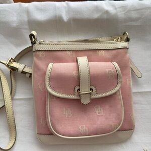 Dooney & Bourke Pink and Cream Crossbody Bag